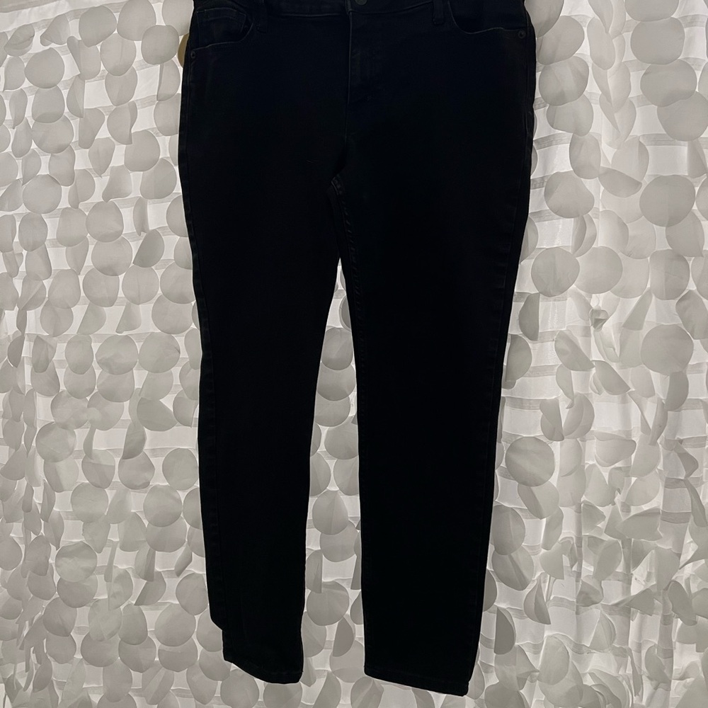 Old Navy Women's Black Rockstar Super-Skinny Jeans, mid-rise, sz 14 short